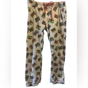 PJ Salvage multicolor mixtape retro 80s flannel pajama bottoms